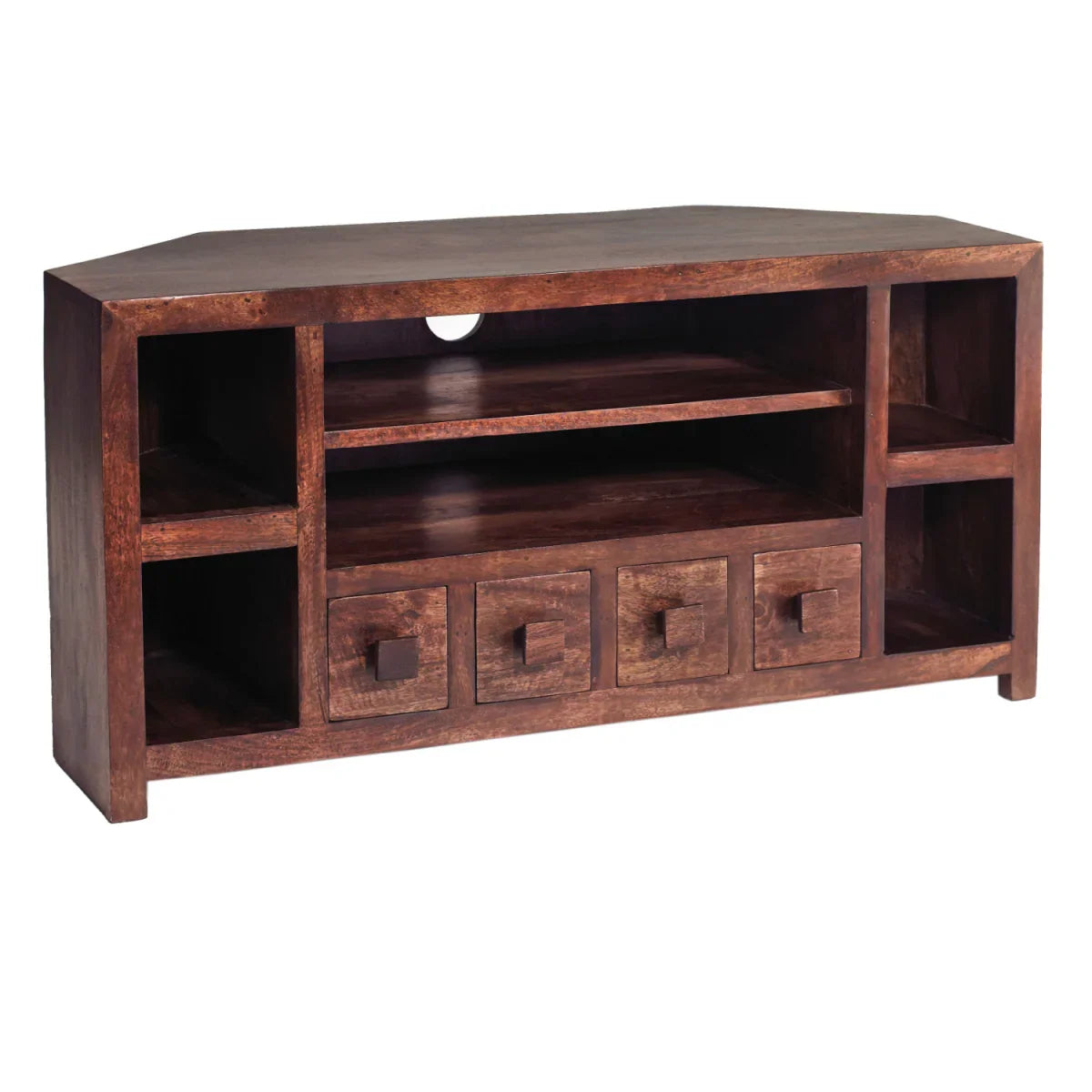 Toko Dark Mango Corner Tv Unit - Bert Joseph 