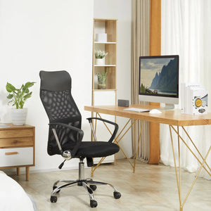 Executive Office Chair High Back Mesh Chair Seat Office Desk Chairs, Black - Bert Joseph 