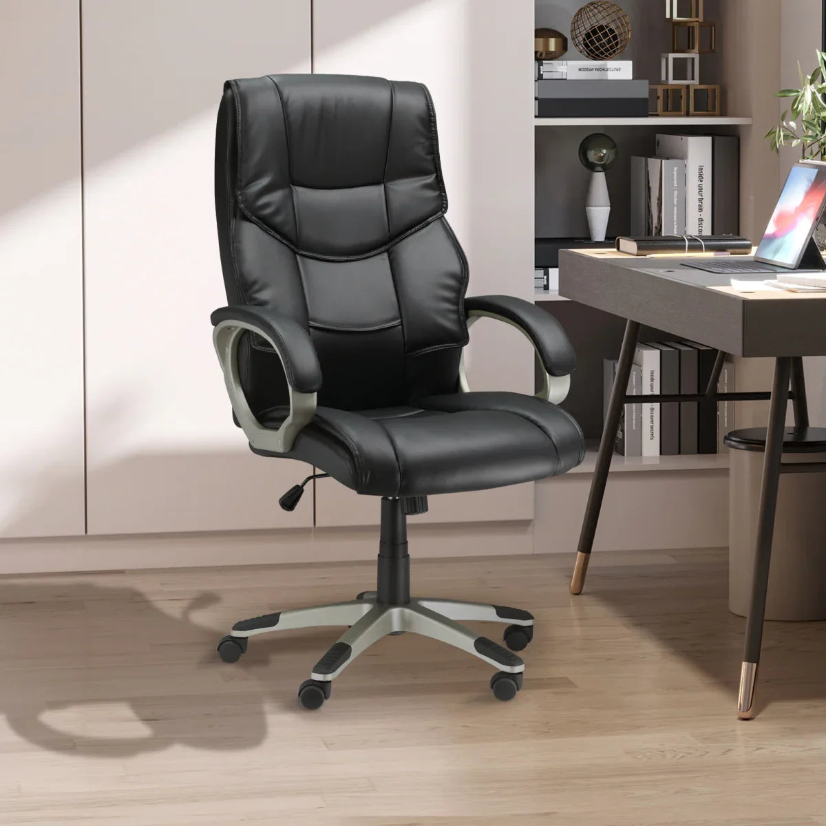 Executive Computer Office Desk Chair PU Leather Swivel Chairs High Back - Bert Joseph 