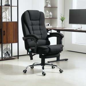 Vinsetto Ergonomic Heated 6 Points Vibration Massage Office Chair Black