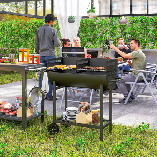 SteelPro Dual-Zone Charcoal BBQ Grill