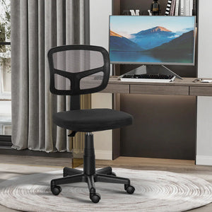 Vinsetto Small Office Chair without Arms, Ergonomic Swivel Mesh Desk Chair - Bert Joseph 