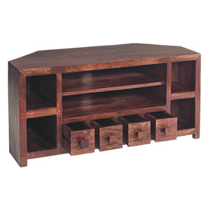 Toko Dark Mango Corner Tv Unit - Bert Joseph 