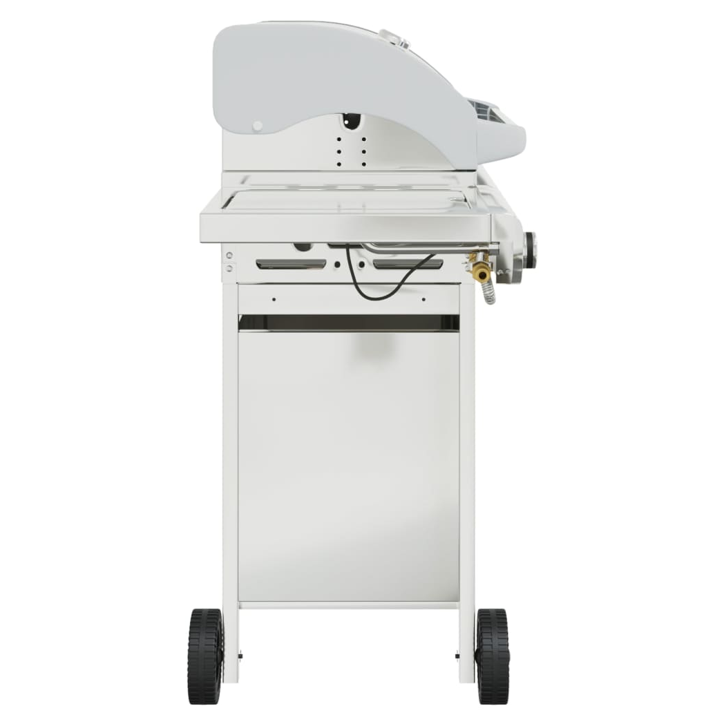 vidaXL Gas BBQ Grill with 7 Burners Silver Stainless Steel
