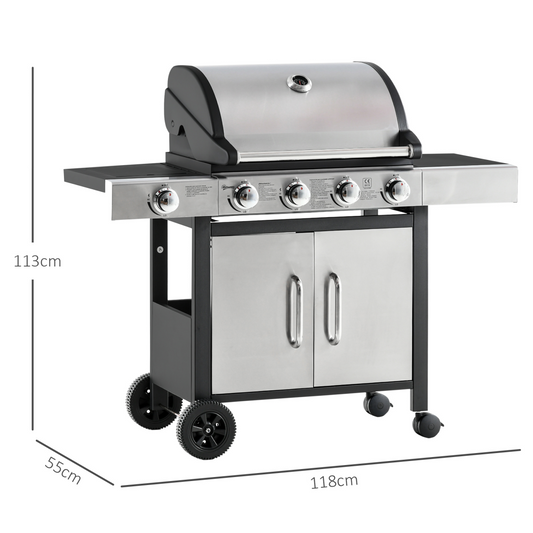 FlameCraft Elite 6000 4+1 Burner Gas BBQ Grill