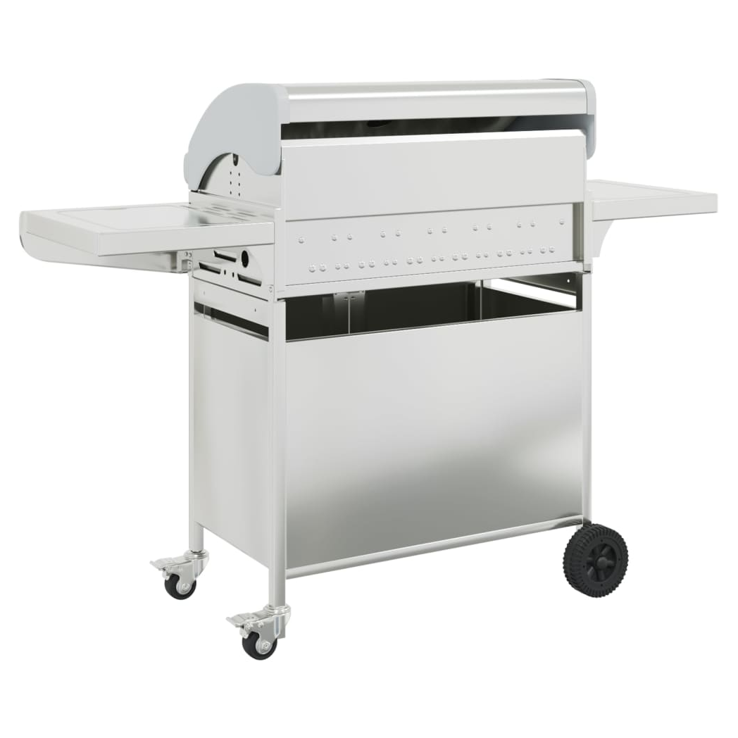 vidaXL Gas BBQ Grill with 7 Burners Silver Stainless Steel