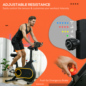 8-Level Resistance Stationary Exercise Bike