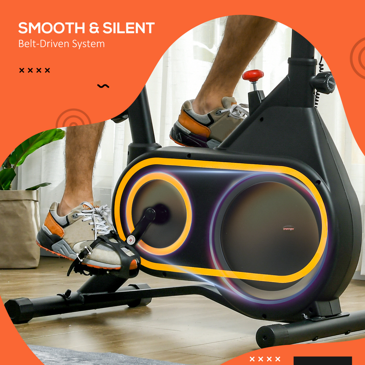 8-Level Resistance Stationary Exercise Bike