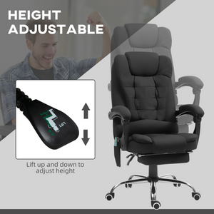 Vinsetto Ergonomic Heated 6 Points Vibration Massage Office Chair Black