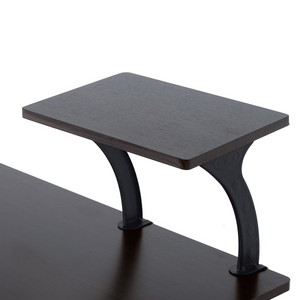 Computer Desk Quality Office Home PC Shelf Tray Wood Station Dark Brown HOMCOM