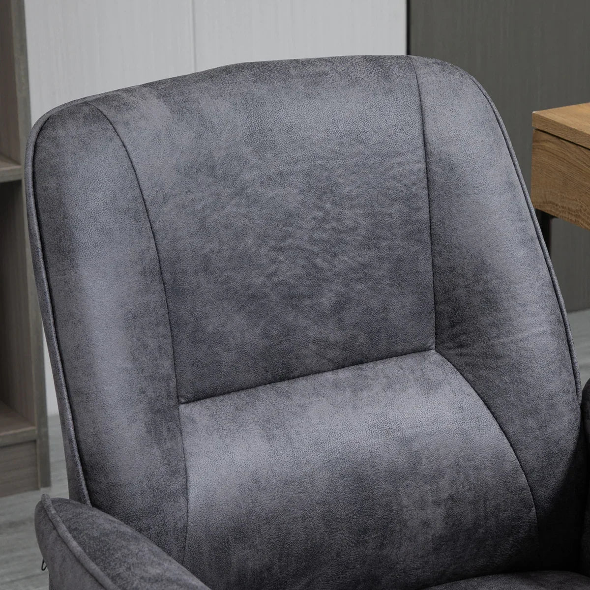 Swivel Computer Office Chair Mid Back Desk Chair for Home, Deep Grey - Bert Joseph 