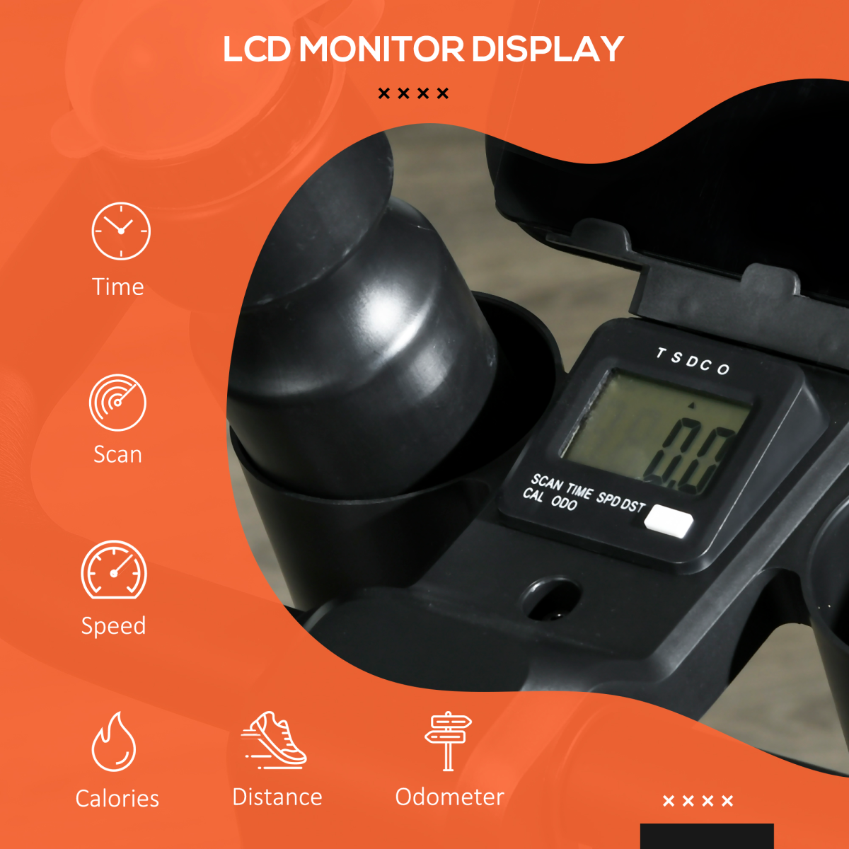 8-Level Resistance Stationary Exercise Bike