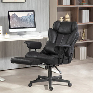 HOMCOM Office Chair, Ergonomic Desk Chair with Foot Rest, Black - Bert Joseph 