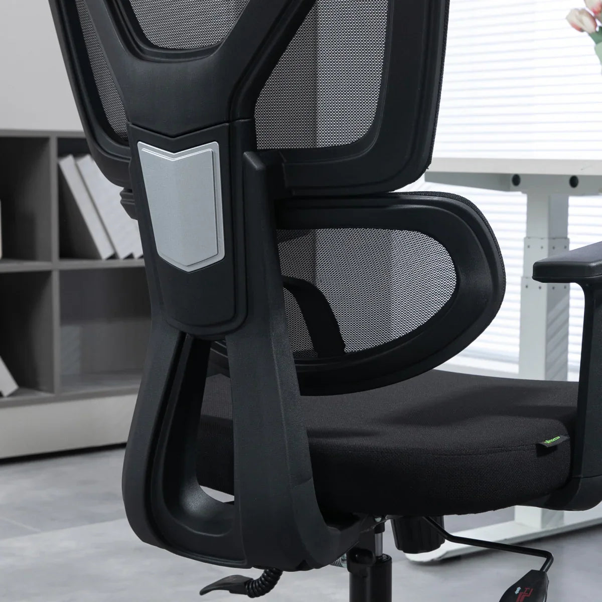 Vinsetto Mesh Office Chair Swivel Desk Chair w/ Adjustable Height Headrest Black - Bert Joseph 