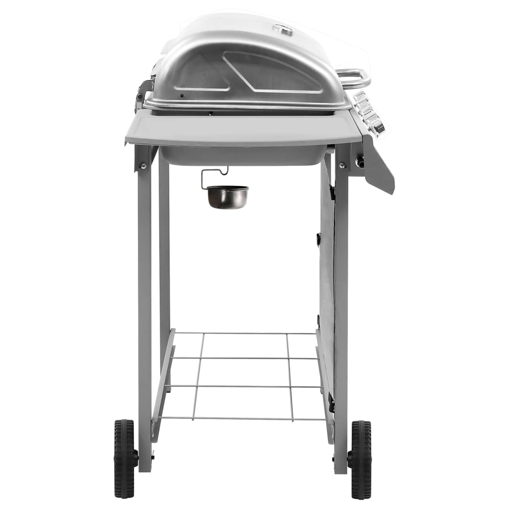 Gas BBQ Grill with 4 Burners Silver