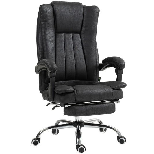Vinsetto Executive Office Chair Computer Desk Chair for Home w/ Footrest, Black - Bert Joseph 
