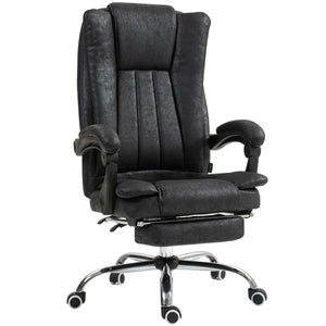 Vinsetto Executive Office Chair Computer Desk Chair for Home w/ Footrest, Black - Bert Joseph 