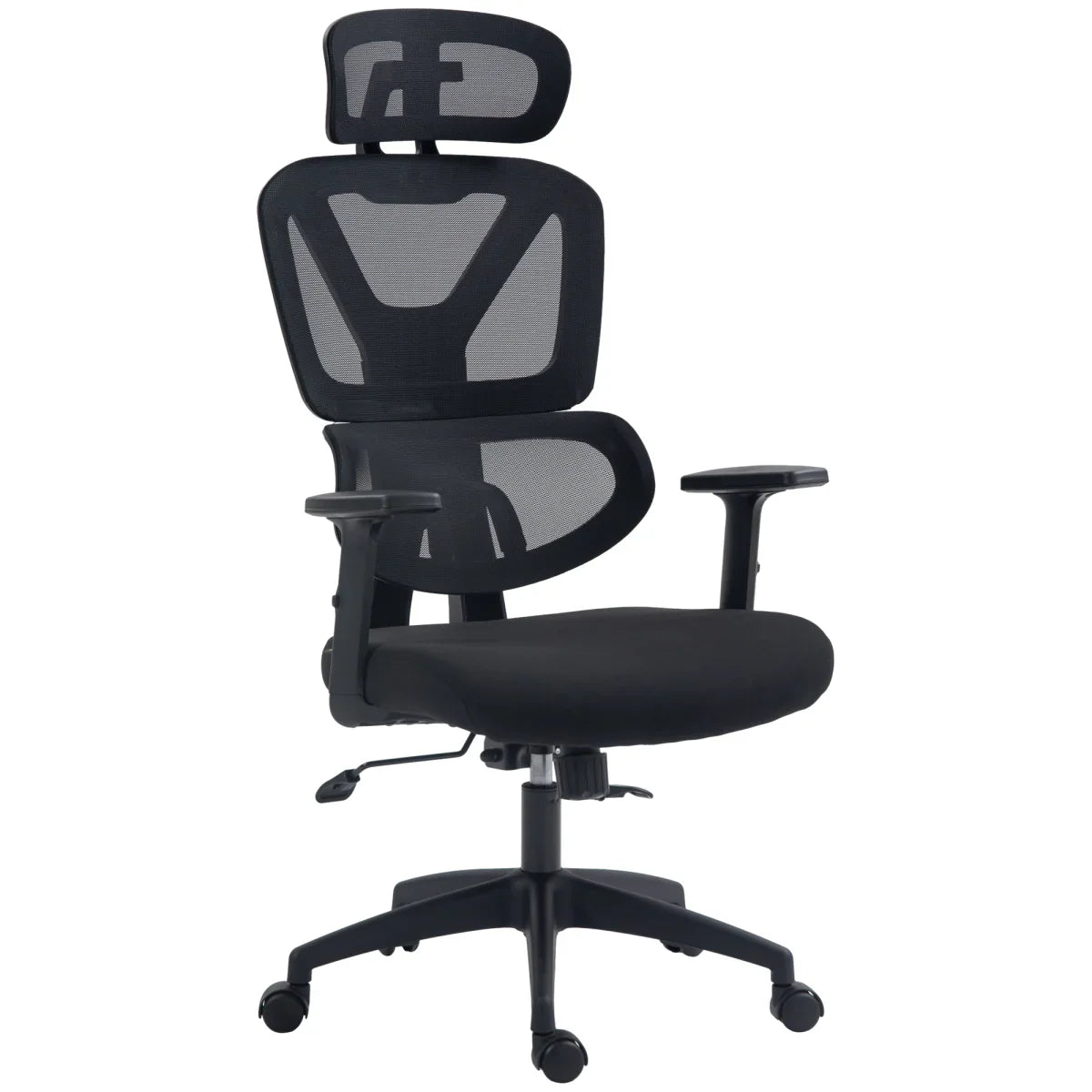 Vinsetto Mesh Office Chair Swivel Desk Chair w/ Adjustable Height Headrest Black - Bert Joseph 