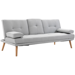 HOMCOM 3 Seater Sofa Bed Scandi Style Recliner Adjustable Back Middle Table - Bert Joseph 