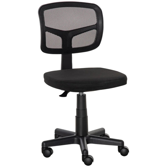 Vinsetto Small Office Chair without Arms, Ergonomic Swivel Mesh Desk Chair - Bert Joseph 