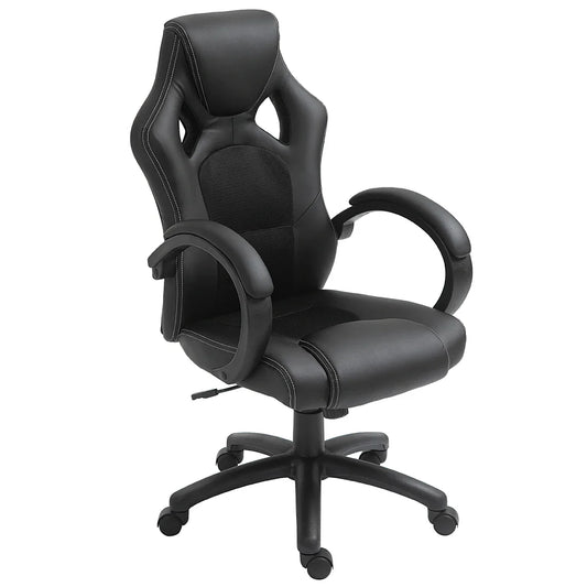Executive Racing Swivel Gaming Office Chair PU Leather Computer Desk Chair Black - Bert Joseph 