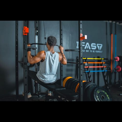 Home Gym sets Multi-functional Power Cage,Home Adjustable Pullup Squat Rack 1000Lbs Capacity Comprehensive Fitness Barbell Rack
