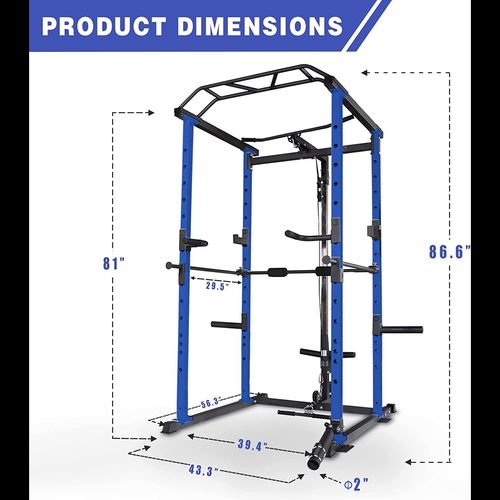 Home Gym sets Multi-functional Power Cage,Home Adjustable Pullup Squat Rack 1000Lbs Capacity Comprehensive Fitness Barbell Rack